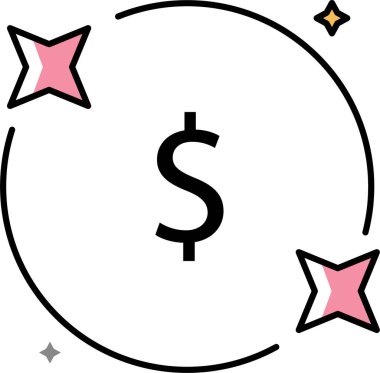 Basit vektör illüstrasyon finansal iş teknolojisi kavramı 