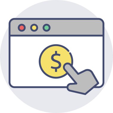 Basit vektör illüstrasyon finansal iş teknolojisi kavramı 