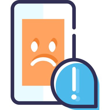 Basit vektör illüstrasyon mobil kavramı 