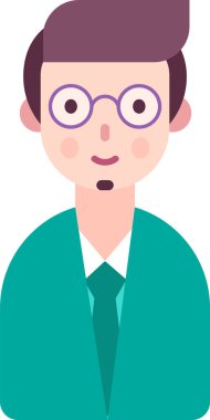 Basit vektör illüstrasyon erkek işçi 