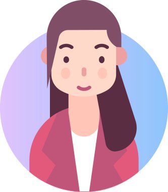 Basit vektör çizimi kadın