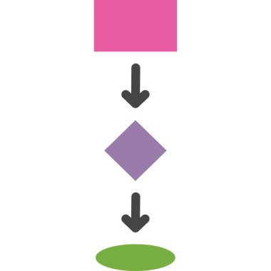 Basit vektör illüstrasyon veri akışı