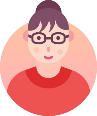 Basit vektör çizimi kadın