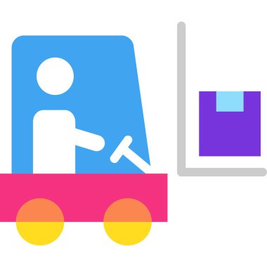 Basit vektör illüstrasyon erkek işçi 