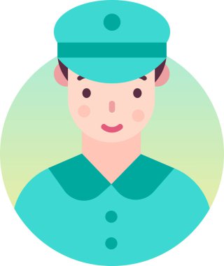 Basit vektör illüstrasyon erkek işçi 