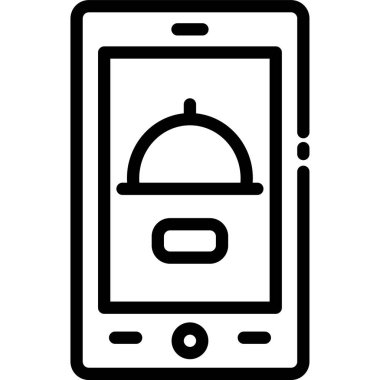 Basit vektör illüstrasyon mobil kavramı 