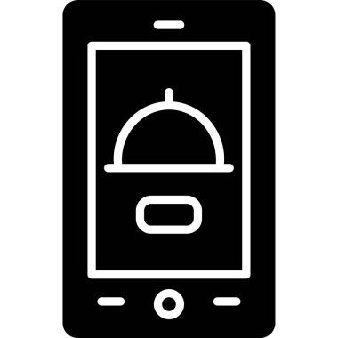 Basit vektör illüstrasyon mobil kavramı 