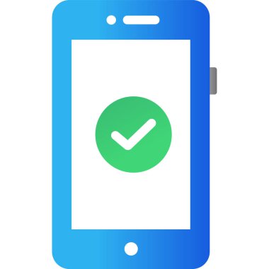 Basit vektör illüstrasyon mobil kavramı 