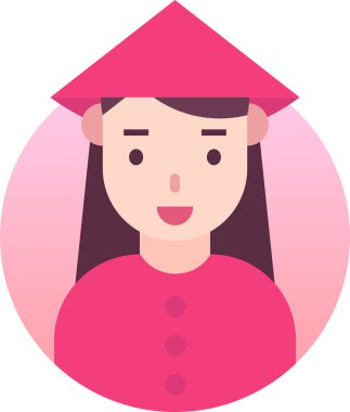 Basit vektör çizimi kadın