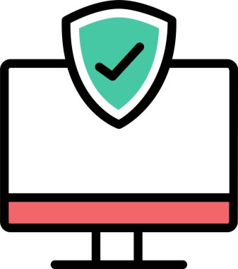 Basit vektör illüstrasyon güvenlik duvarı