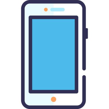 Basit vektör illüstrasyon mobil kavramı 