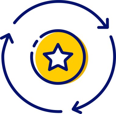 Basit vektör illüstrasyon yıldızı