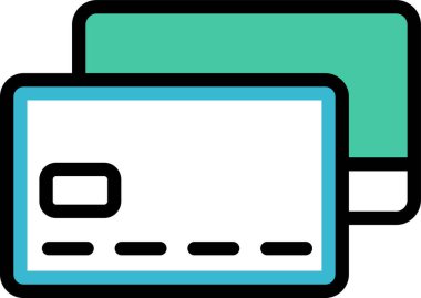 Basit vektör illüstrasyon kredi kartı