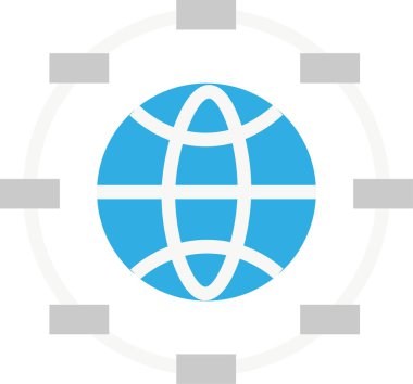 Basit vektör illüstrasyonu dağıtılmış veritabanı 