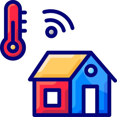 Basit vektör illüstrasyon sıcaklık değişimi