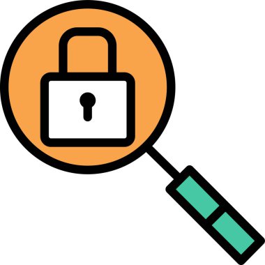 Basit vektör illüstrasyonu güvenli arama