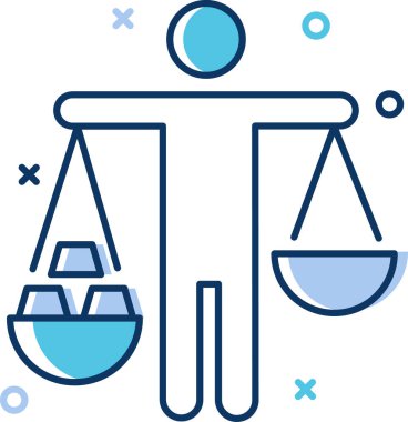 Basit vektör illüstrasyonu Altın çubuklar
