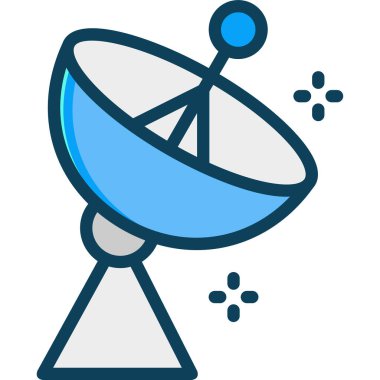 Basit vektör illüstrasyon uydusu