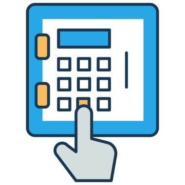 Basit vektör illüstrasyonu dijital dolap