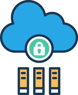 Basit vektör illüstrasyon bulut deposu