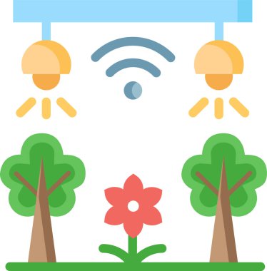 Basit vektör illüstrasyon bahçesi 