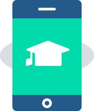 Basit vektör illüstrasyon mobil kavramı 