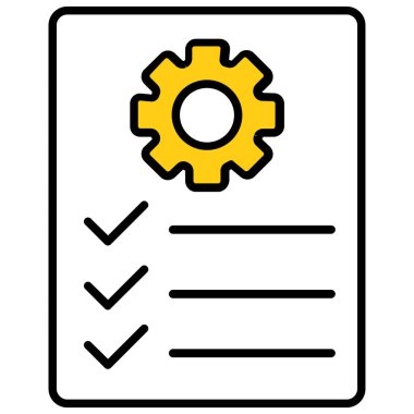 Basit vektör illüstrasyon görev tanımı