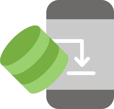 Basit vektör illüstrasyon mobil depolama