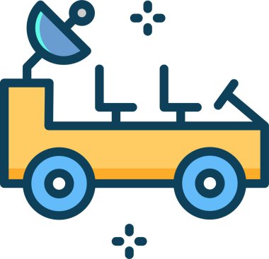 Basit vektör illüstrasyon ay gezgini