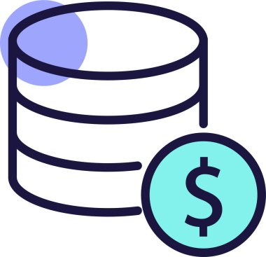 Basit vektör illüstrasyon finansal veritabanı 