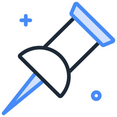 Basit vektör illüstrasyon bildirim iğnesi