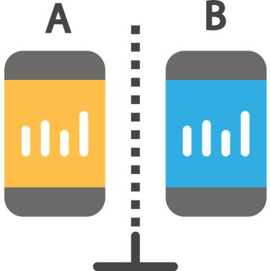 Basit vektör illüstrasyon ab testi