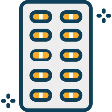 Basit vektör illüstrasyon kapsülü