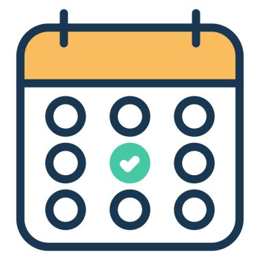 Basit vektör illüstrasyon Takvimi