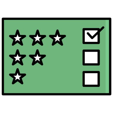 Basit vektör çizimi iş değerlendirmesi