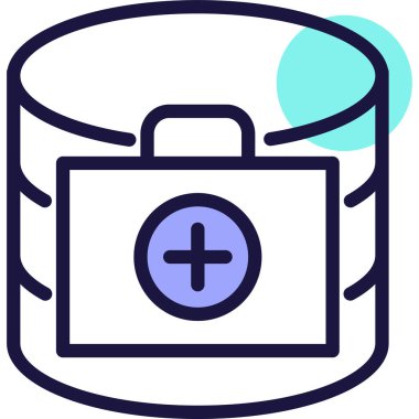 Basit vektör illüstrasyon tıbbi veritabanı 