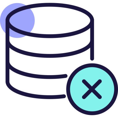 Basit vektör illüstrasyonu veritabanı sil 