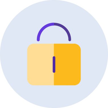 yassı simgeyi kilitle, vektör, illüstrasyon