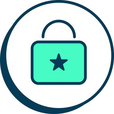 yassı simgeyi kilitle, vektör, illüstrasyon