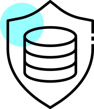 Web güvenliği düz simgesi, vektör, illüstrasyon, Gdpr konsepti