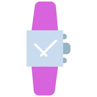 Akıllı saat düz simge, vektör, illüstrasyon