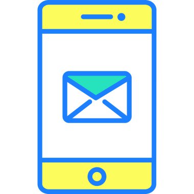 E- posta web simgesi. Vektör İllüstrasyonu