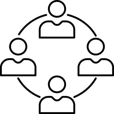 tartışma grubu düz simgesi, vektör, illüstrasyon