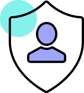 Web güvenliği düz simgesi, vektör, illüstrasyon, Gdpr konsepti