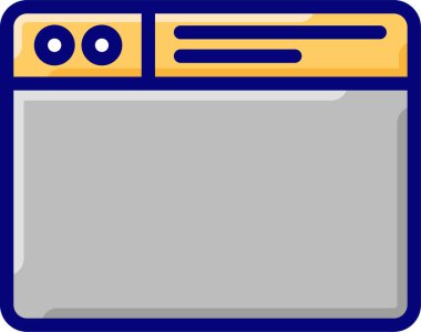 Tarayıcı vektör simgesi. Grafik ve web tasarımı için resim.