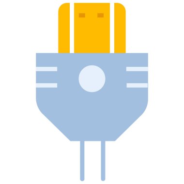 USB kablo ikonu. vektör illüstrasyonu