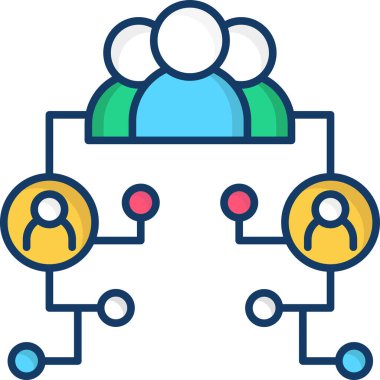 Kullanıcı düz simge, vektör, illüstrasyon ile web şeması 