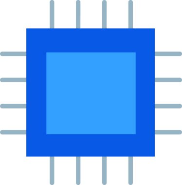 devre düz simgesi, vektör, illüstrasyon 