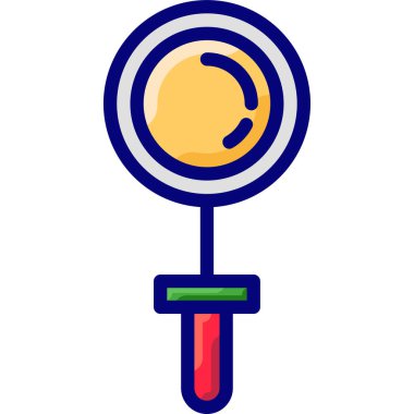 Büyütme cam simgesi arama konsepti, vektör, illüstrasyon, 