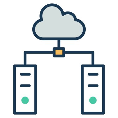 beyaz arkaplanda izole edilmiş ağ bulut vektörü çizimi